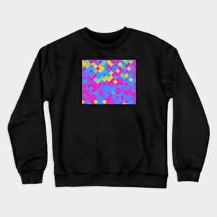 Pan Pride Checkered Squares Gradient Crewneck Sweatshirt